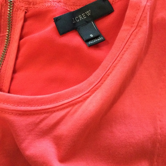 J. Crew Orange Layered Sleeveless Top sz S - Picture 3 of 4